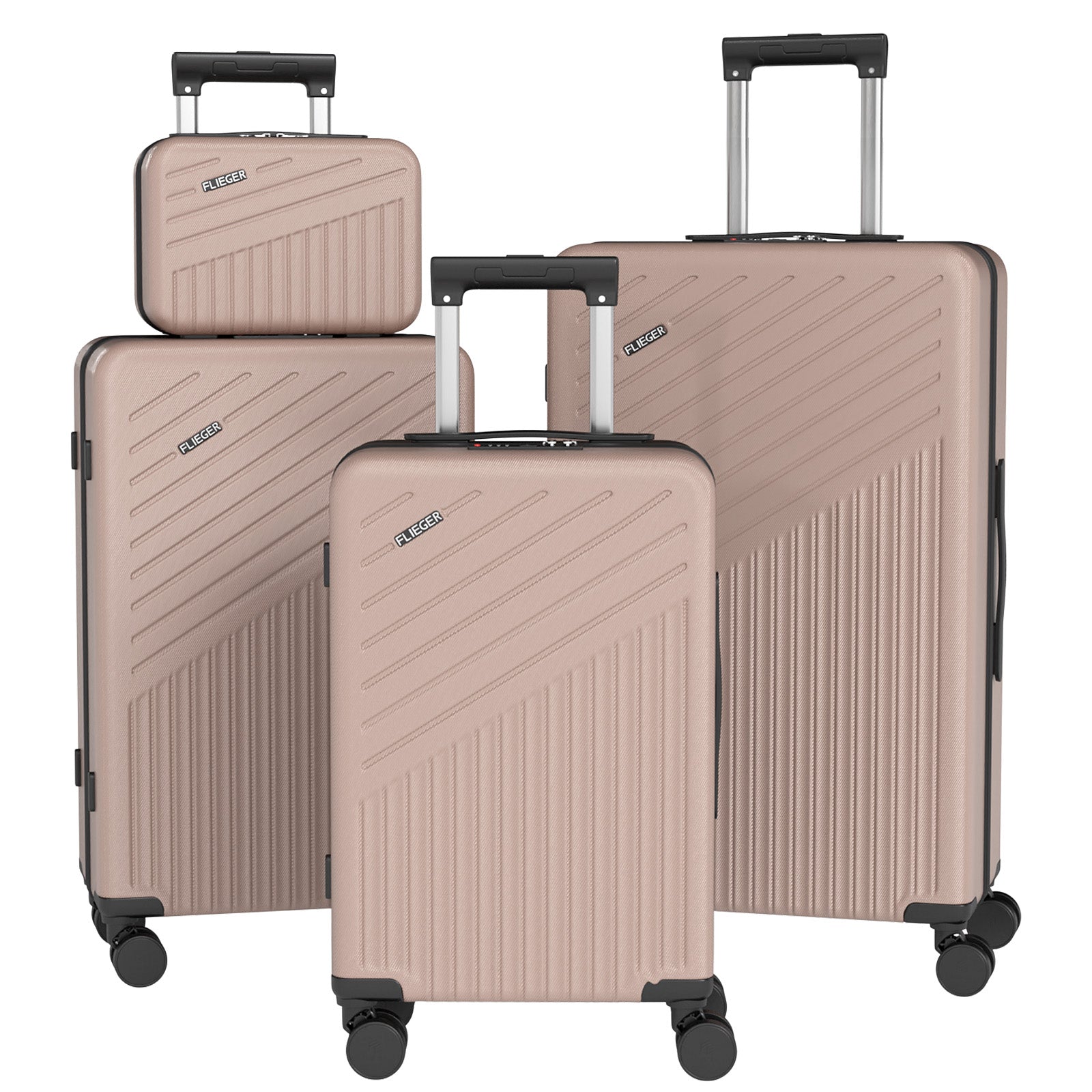 Set 4 Trolley ABS 12/20/24/28 pollici - Champagne (071)
