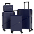 Set valigie in ABS da 4 pezzi (12"/20"/24"/28") – Blu profondo（064）