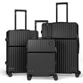 Set valigie in ABS da 3 pezzi (20"/24"/28") – Nero（091）