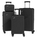 Set 4 Trolley ABS 12/20/24/28 pollici - Nero (071)