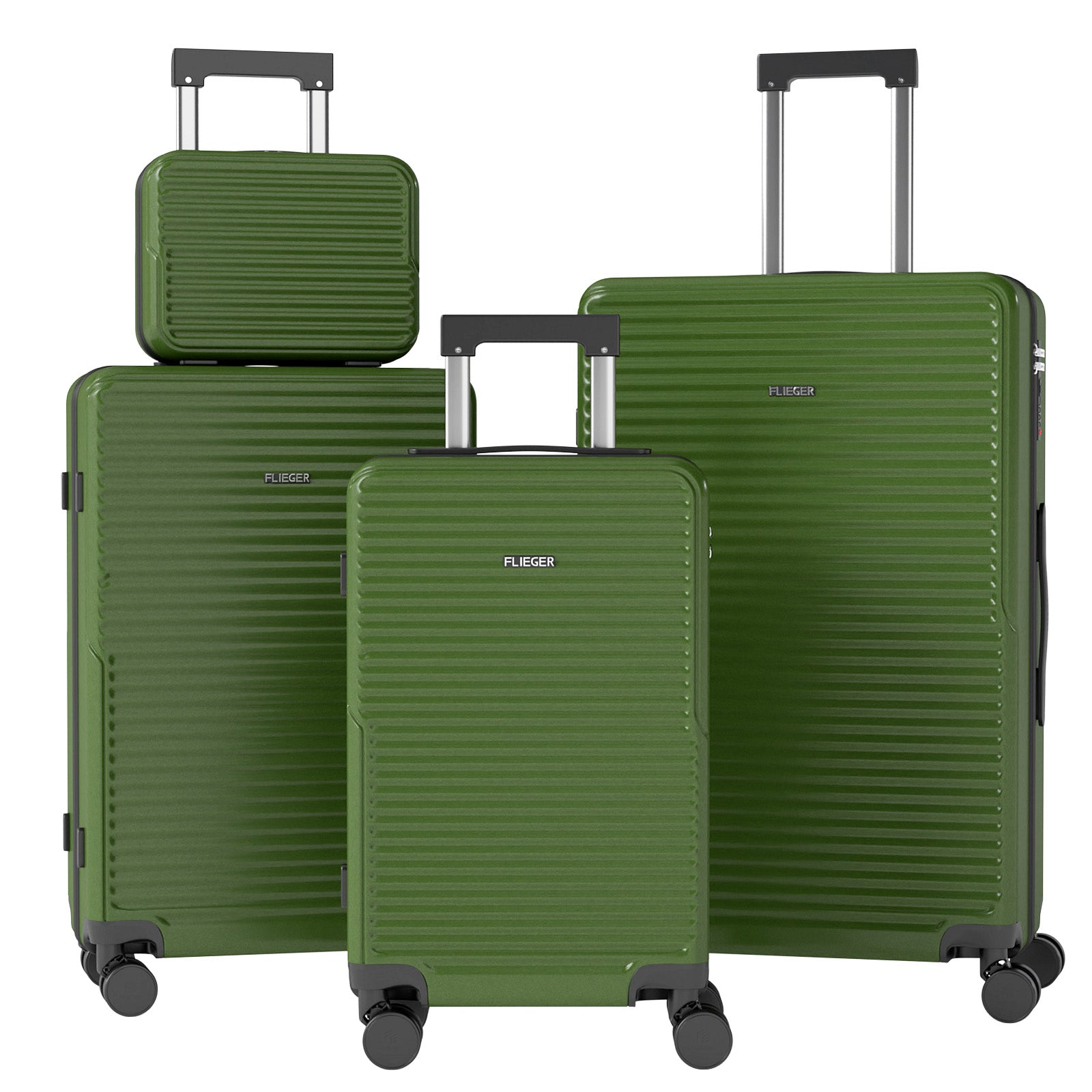 Set 4 Trolley ABS 12/20/24/28 pollici - Verde (069)