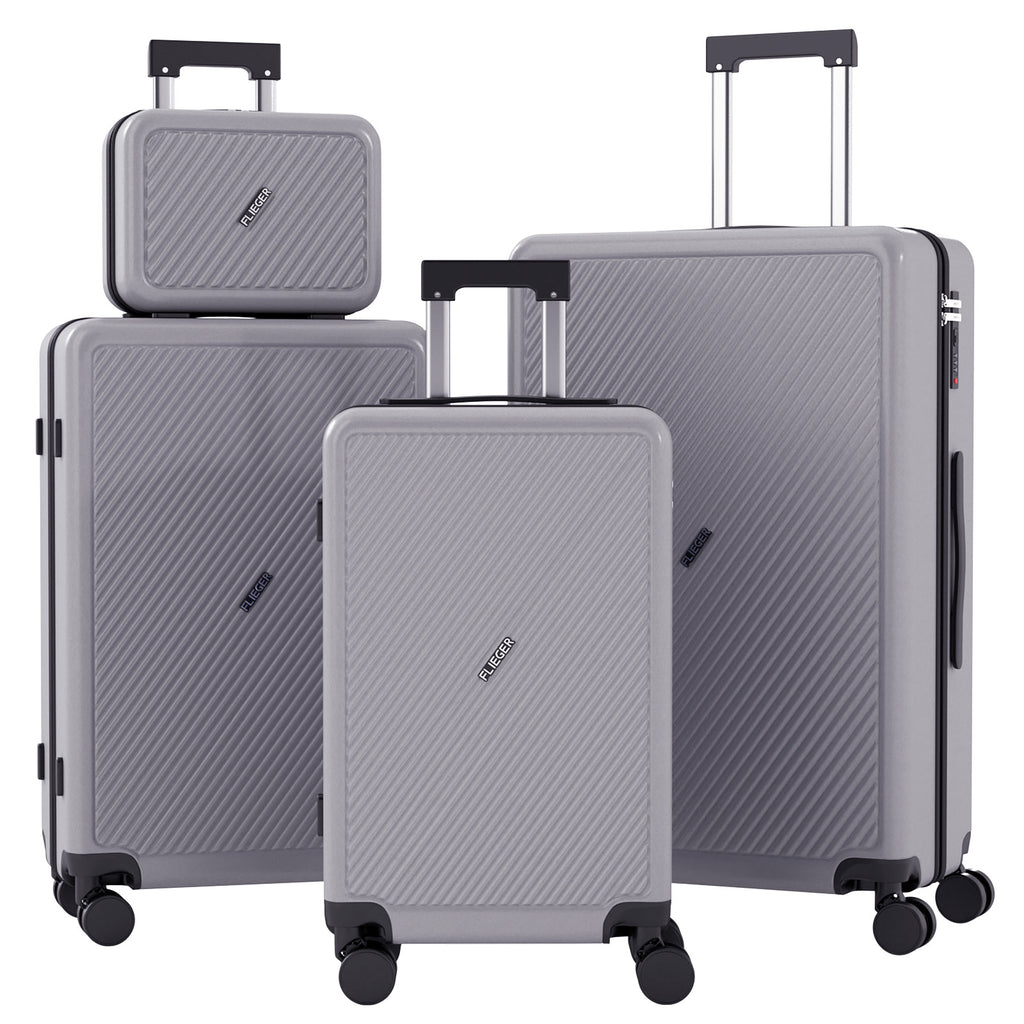 Set 4 Trolley ABS 12/20/24/28 pollici - Argento (066)