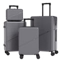 Set valigie in ABS da 4 pezzi (12"/20"/24"/28") – Grigio ferro（064）
