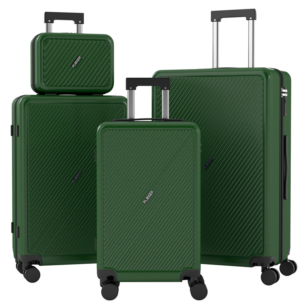 Set 4 Trolley ABS 12/20/24/28 pollici - Verde (066)