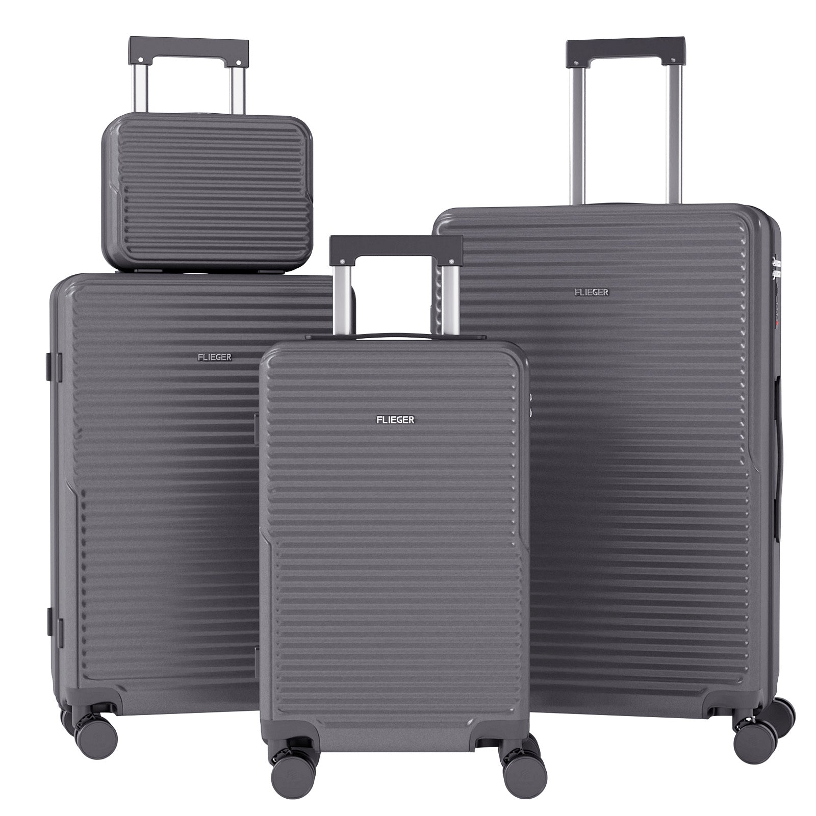Set 4 Trolley ABS 12/20/24/28 pollici - Grigio (069)
