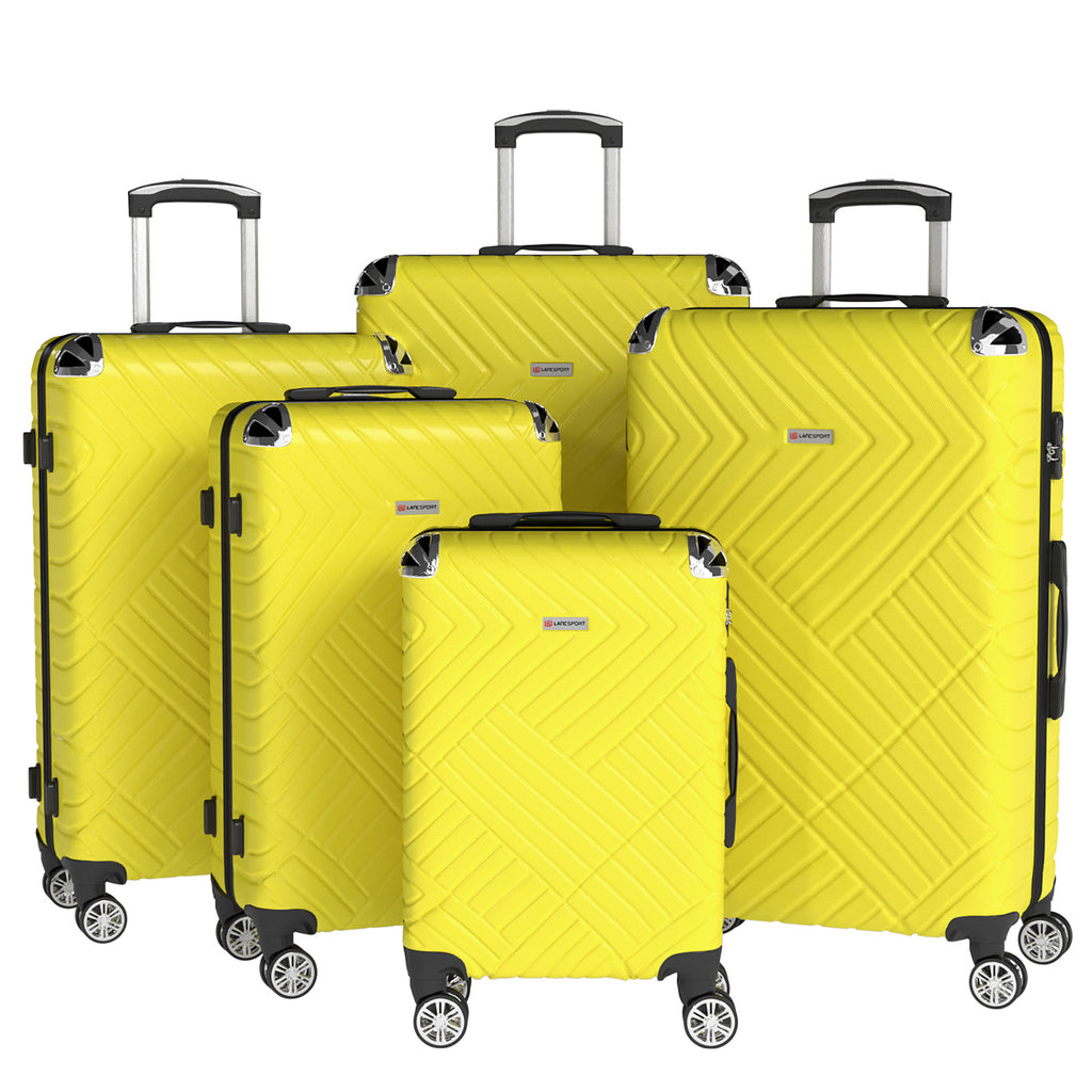 Set valigie in ABS da 5 pezzi (20"/26"/28"/30"/32") – Giallo tenue（075）