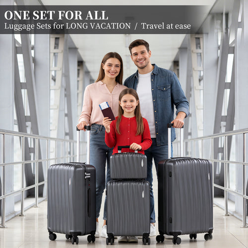 Set 4 Trolley ABS 12/20/24/28 pollici - Grigio (073)