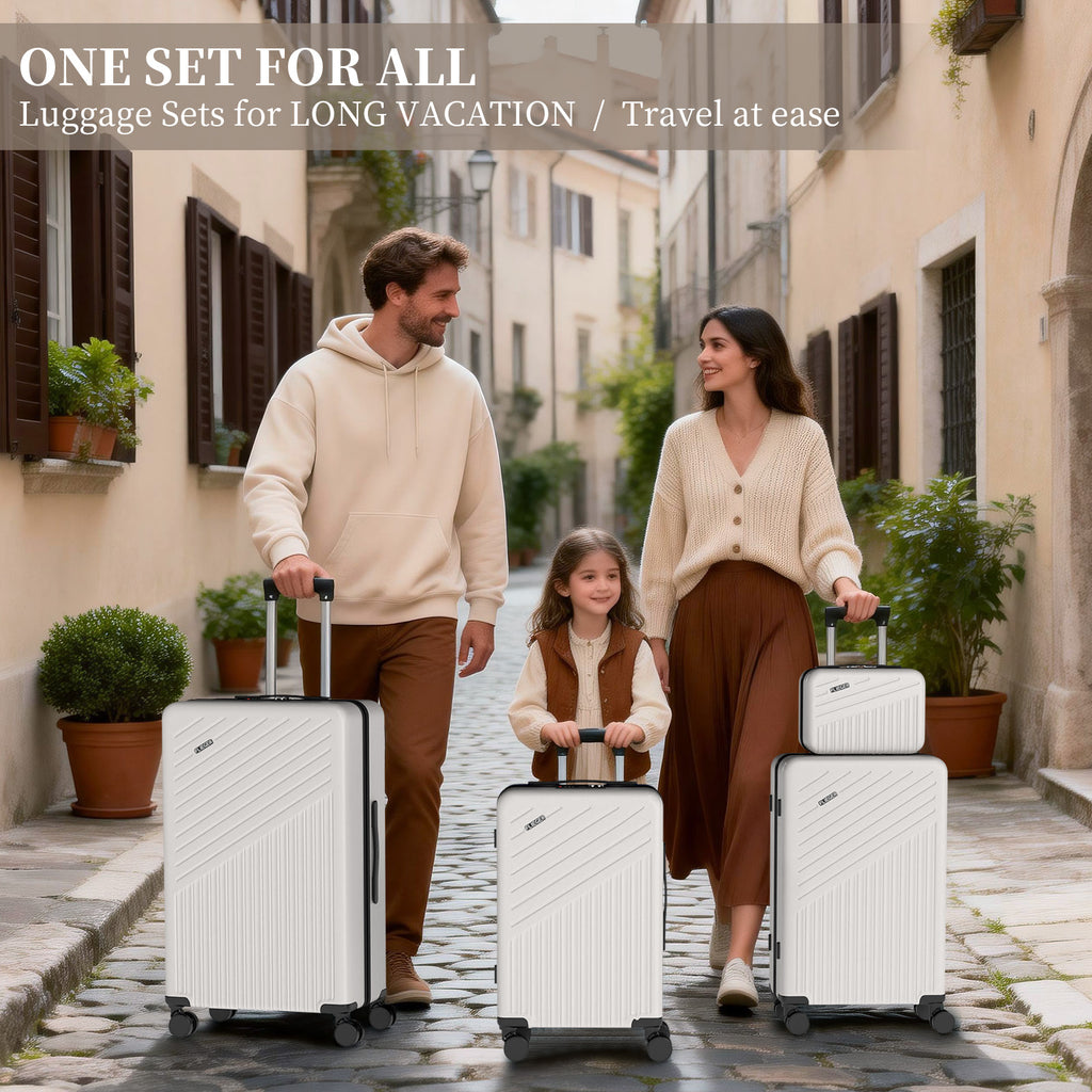 Set 4 Trolley ABS 12/20/24/28 pollici - Bianco (071)