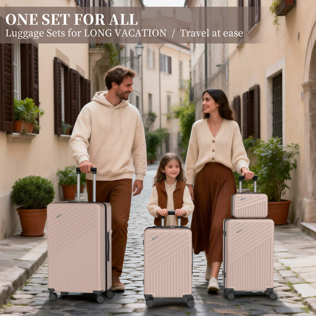 Set 4 Trolley ABS 12/20/24/28 pollici - Champagne (071)
