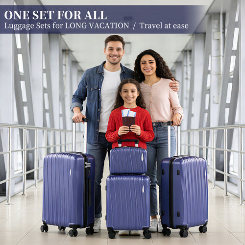 Set 4 Trolley ABS 12/20/24/28 pollici - Blu Navy (073)
