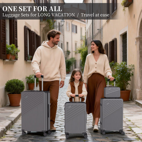 Set 4 Trolley ABS 12/20/24/28 pollici - Grigio (071)