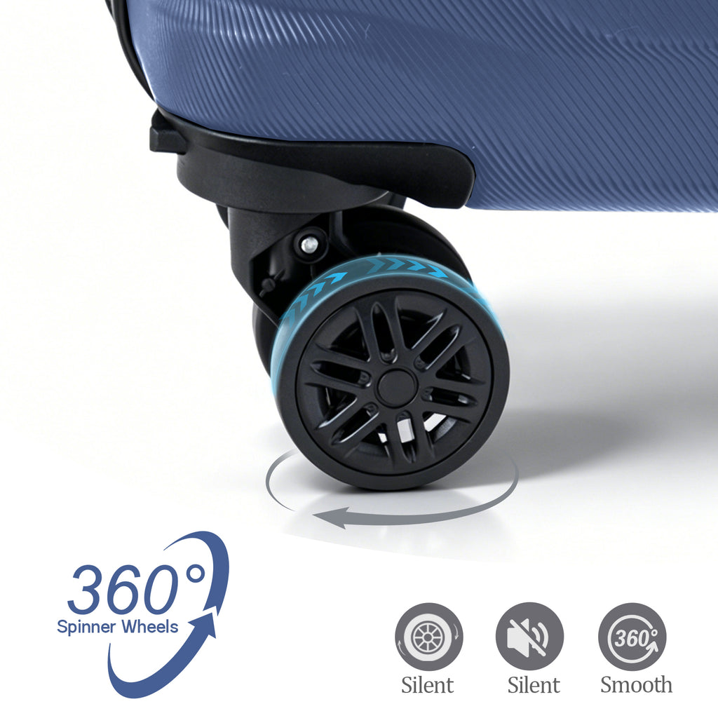 Set valigie ABS 4 pezzi 18/20/26/28 – Blu Scuro（029）