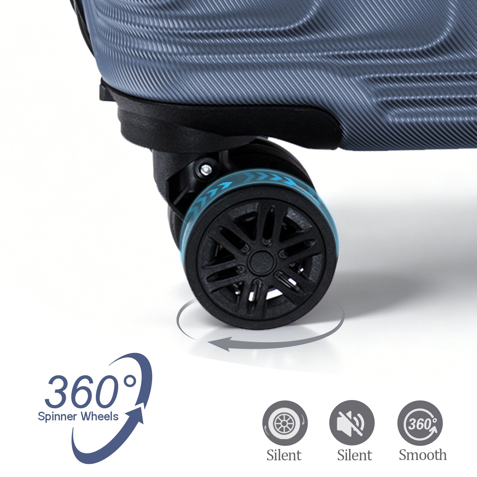 Set 3 Trolley ABS 20/24/28 pollici - Blu Navy (042)