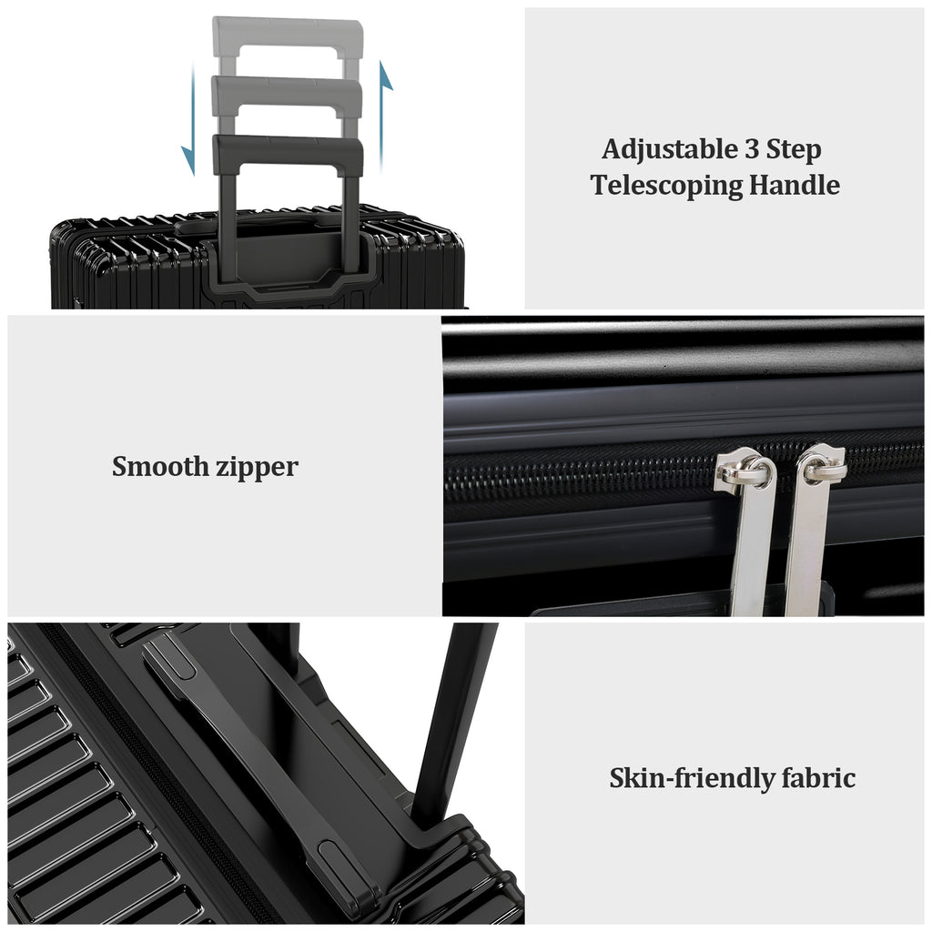 Set valigie ABS+PC 4 pezzi 18/20/24/28 - Nero (003)