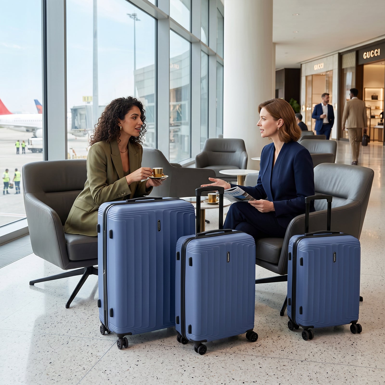 Set 3 Trolley ABS 20/24/28 pollici - Blu Navy (042)