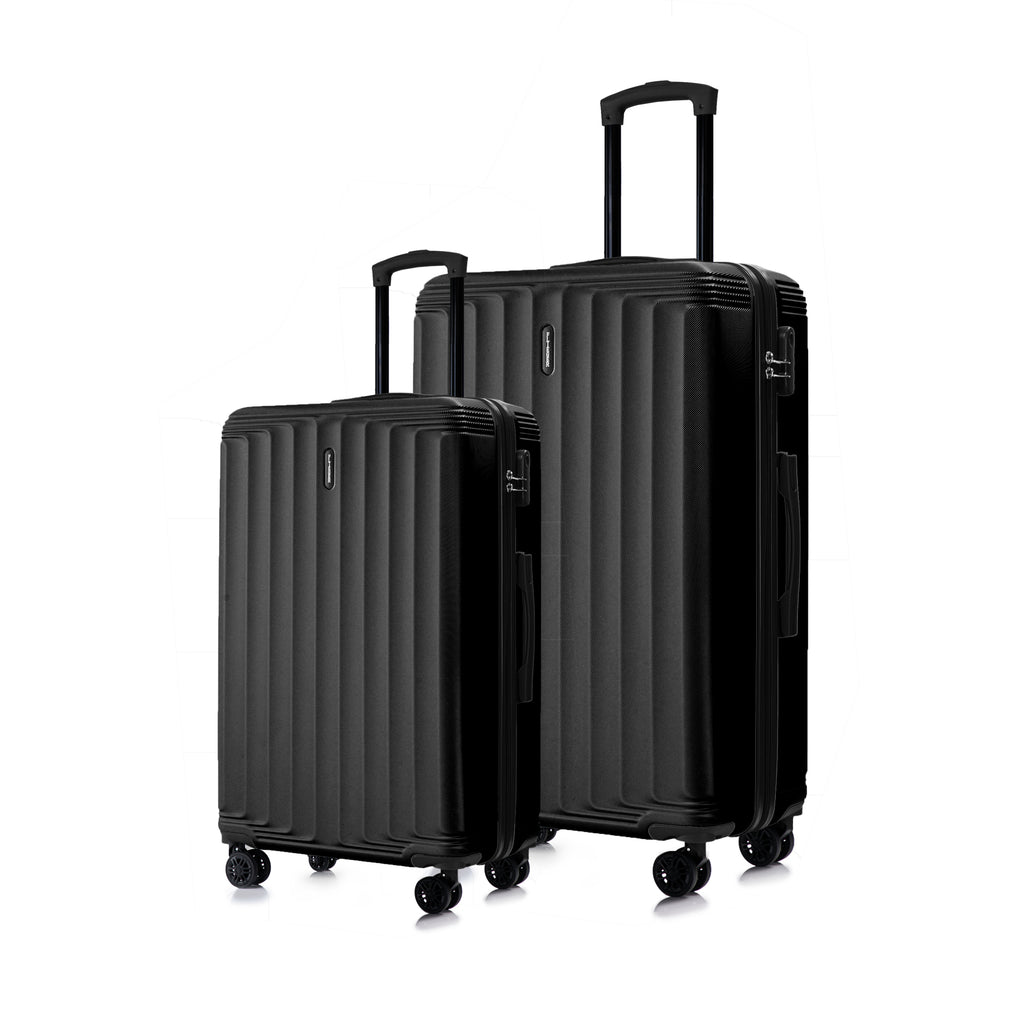 Set valigie ABS 3 pezzi 20/24/28– Nero（042）