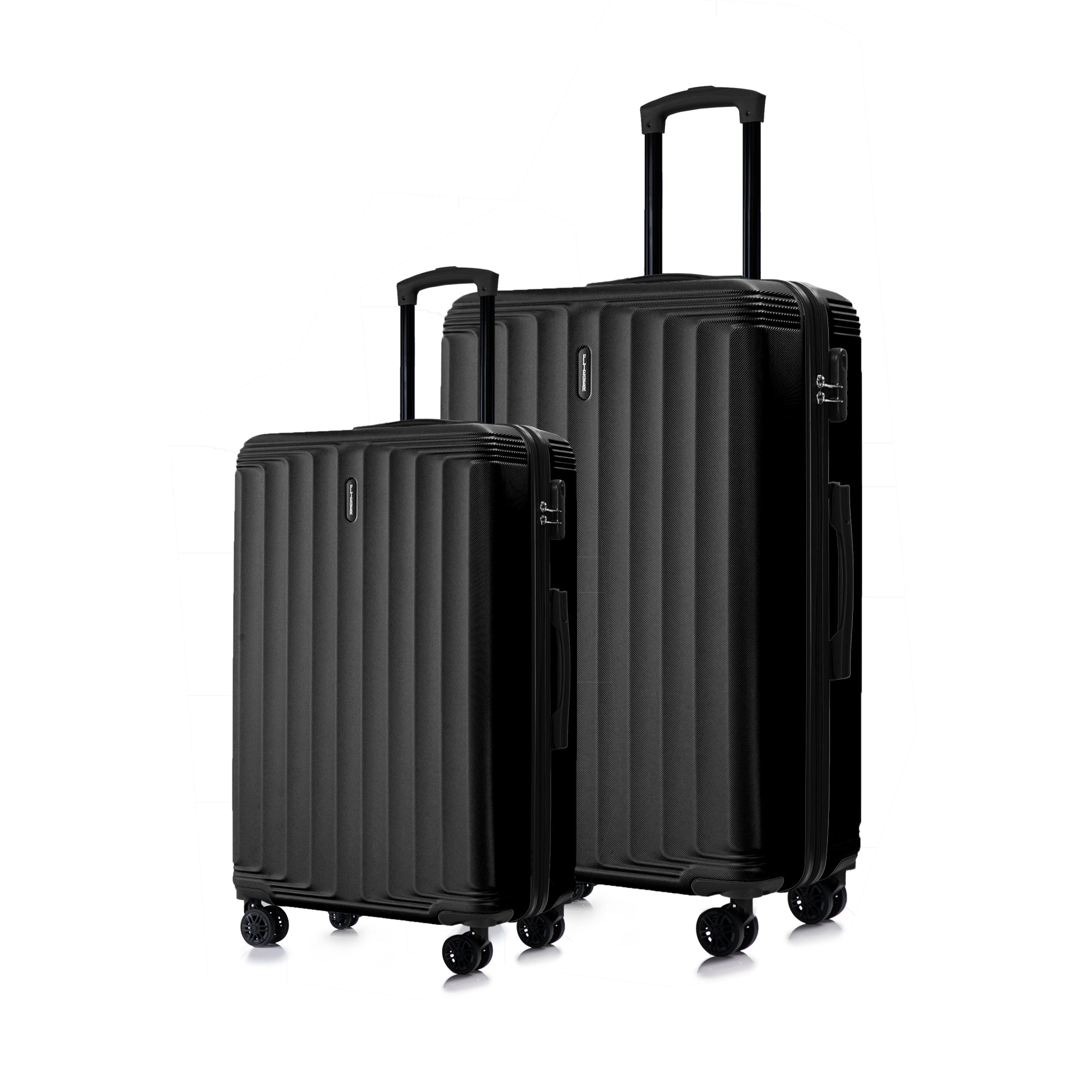 Set valigie ABS 3 pezzi 20/24/28– Nero（042）