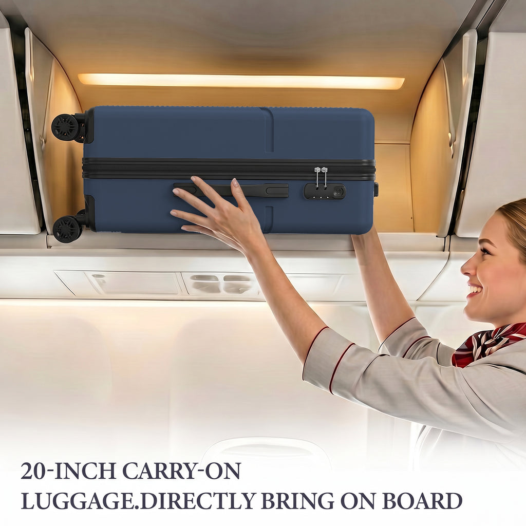 Set 3 Trolley ABS 20/24/28 pollici - Blu Navy (041)