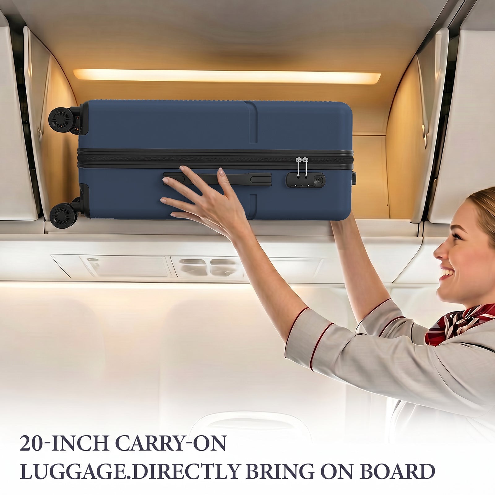 Set 3 Trolley ABS 20/24/28 pollici - Blu Navy (041)