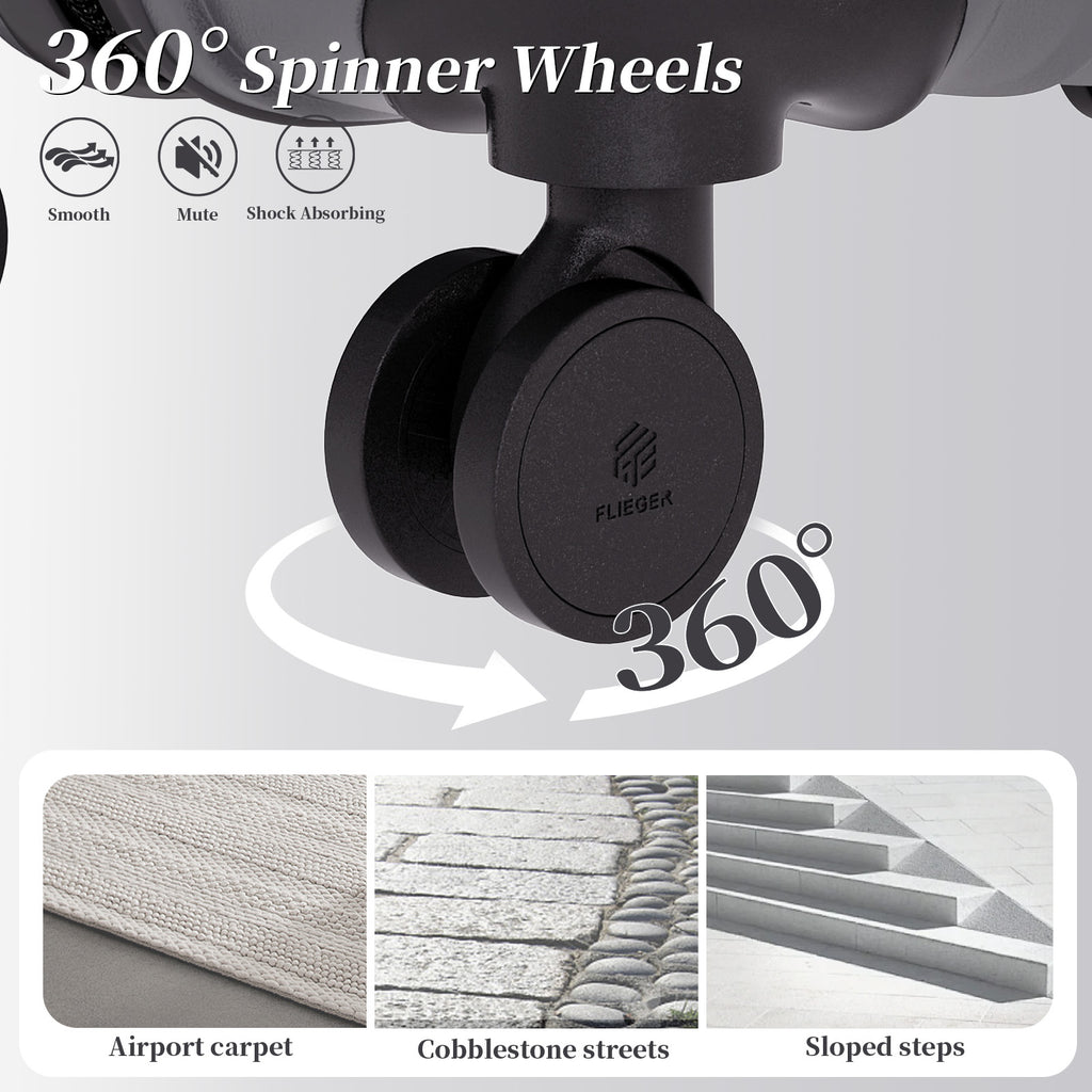 Set 4 Trolley ABS 12/20/24/28 pollici - Grigio (073)