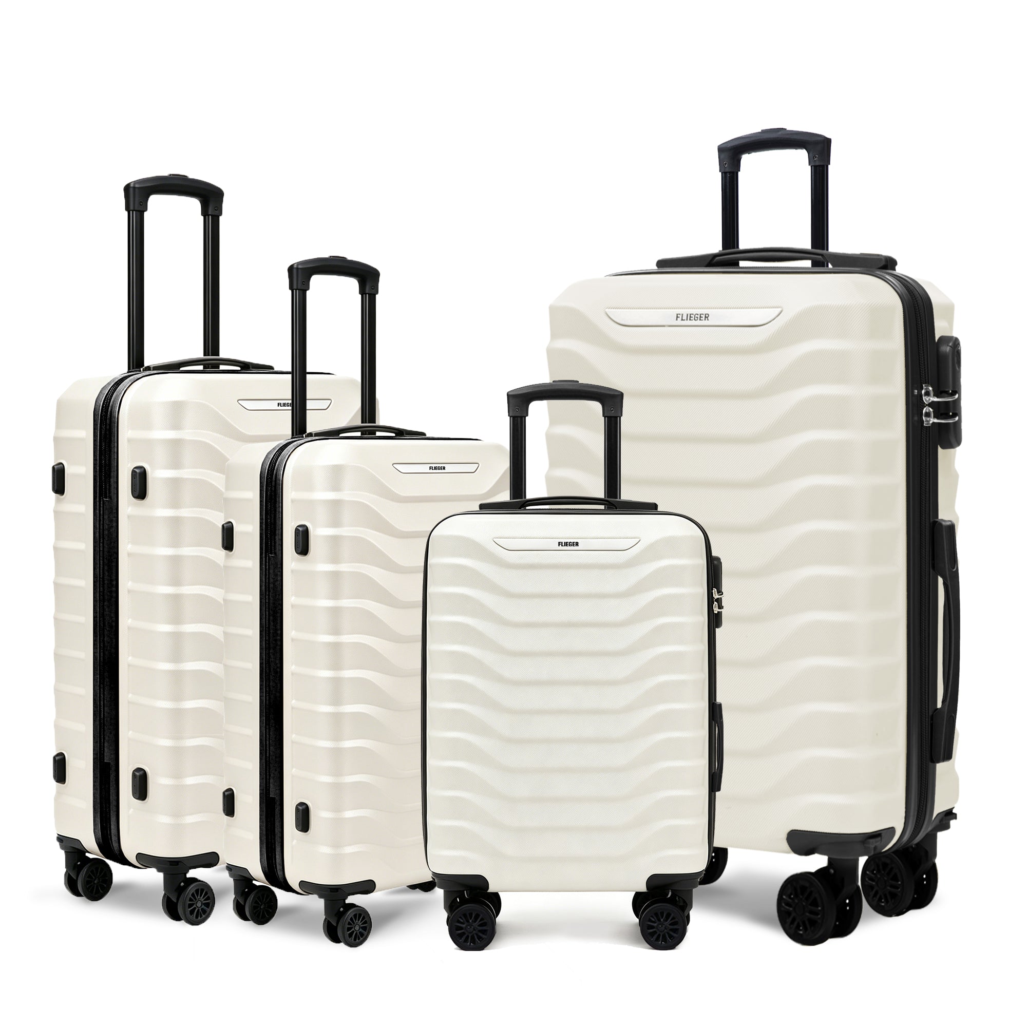 Set valigie ABS 4 pezzi 18/20/26/28 - Beige (029)