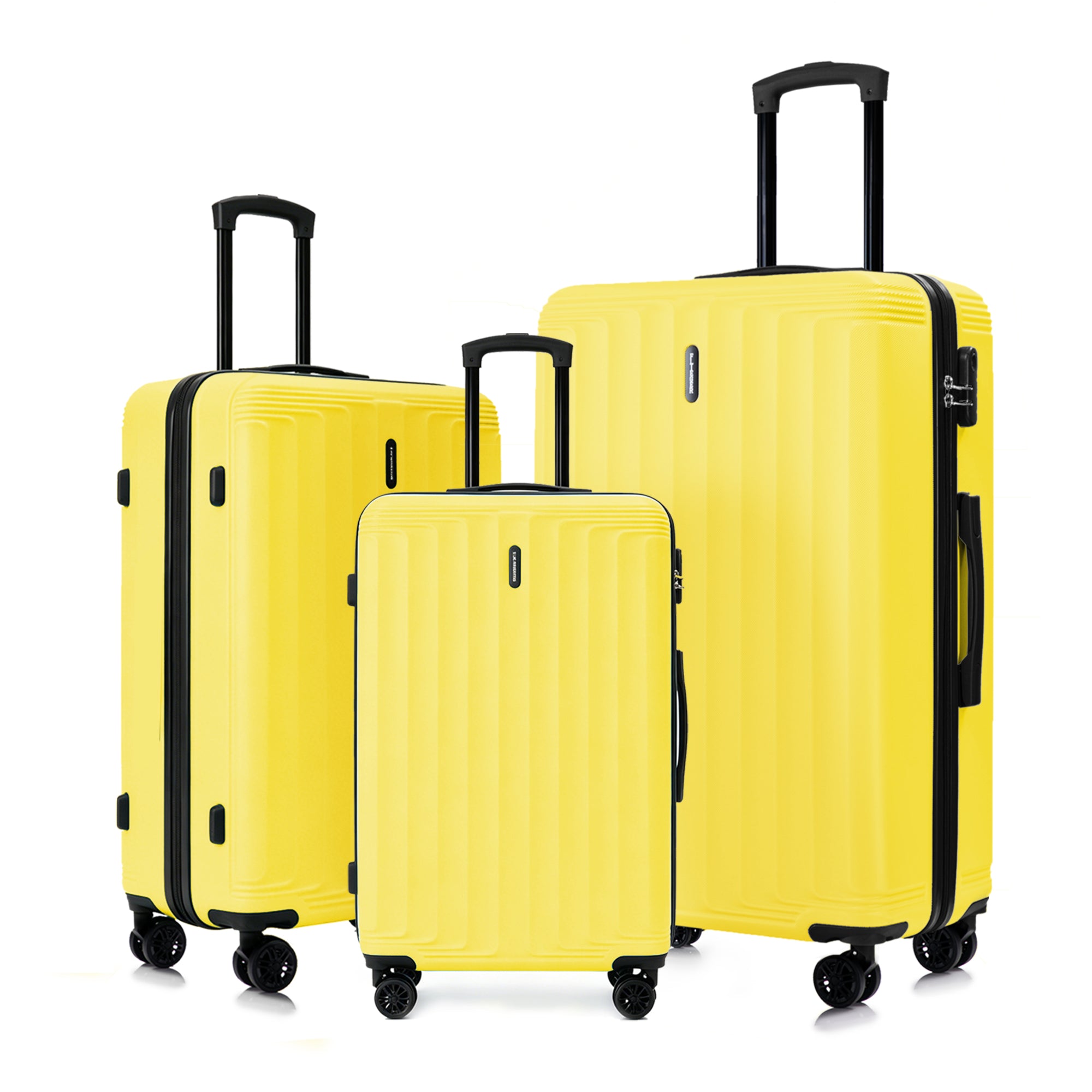 Set valigie ABS 3 pezzi 20/24/28– Giallo（042）