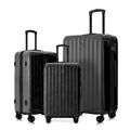 Set valigie ABS 3 pezzi 20/24/28– Nero（042）