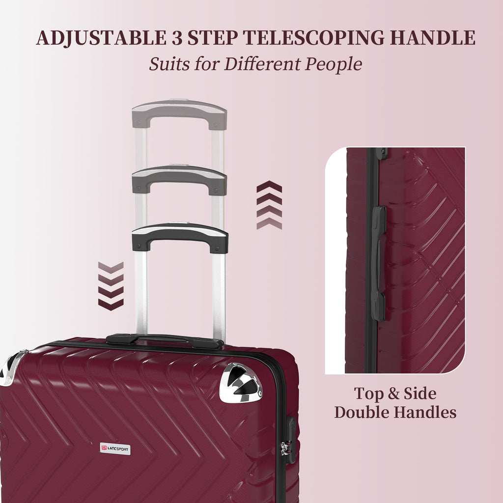 Set valigie in ABS da 5 pezzi (20"/26"/28"/30"/32") – Bordeaux（075）