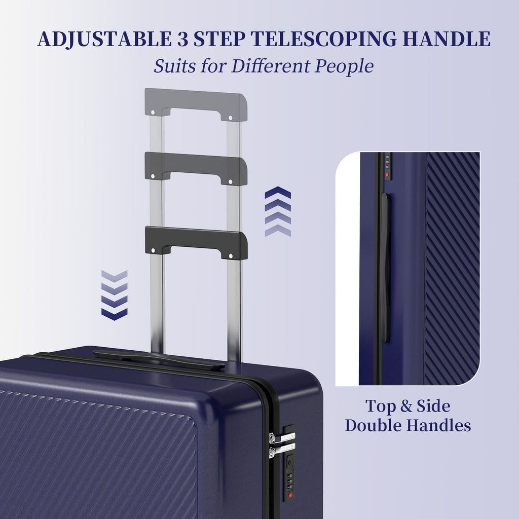 Set 4 Trolley ABS 12/20/24/28 pollici - Blu Navy (066)