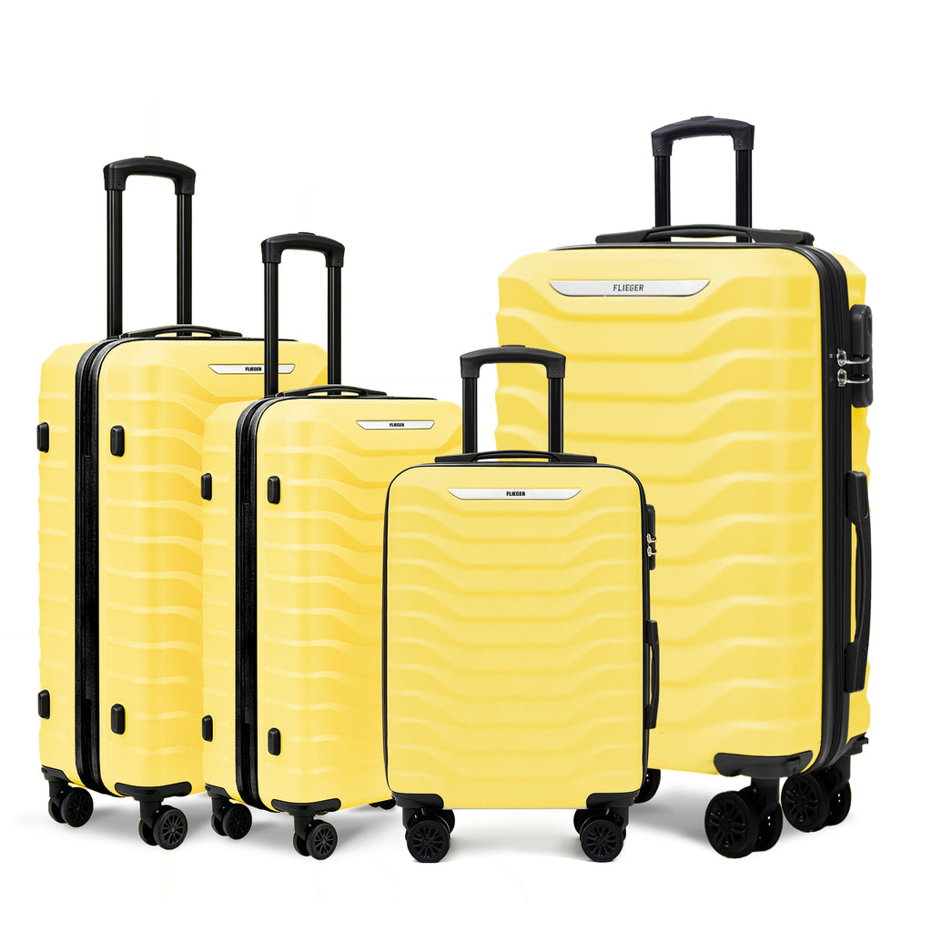 Set valigie ABS 4 pezzi 18/20/26/28 - Giallo (029)