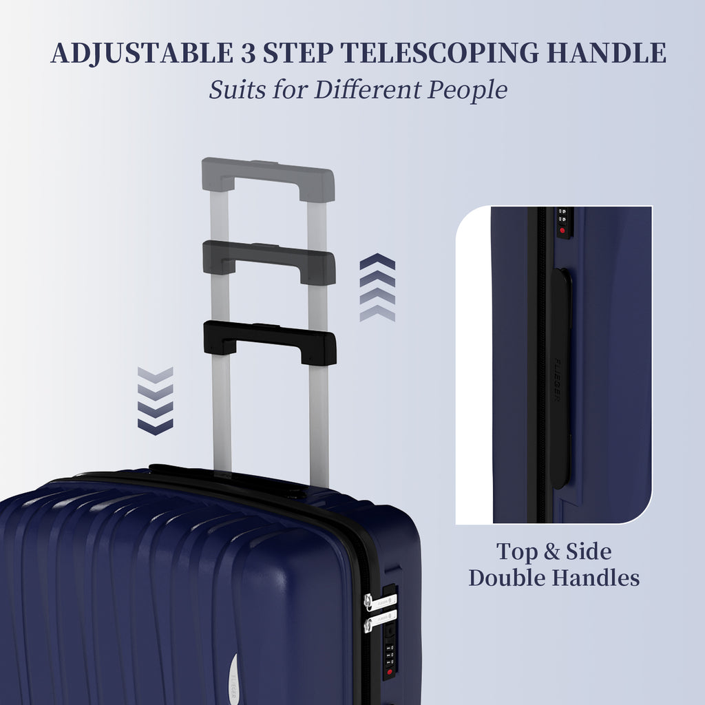 Set 4 Trolley ABS 12/20/24/28 pollici - Blu Navy (073)