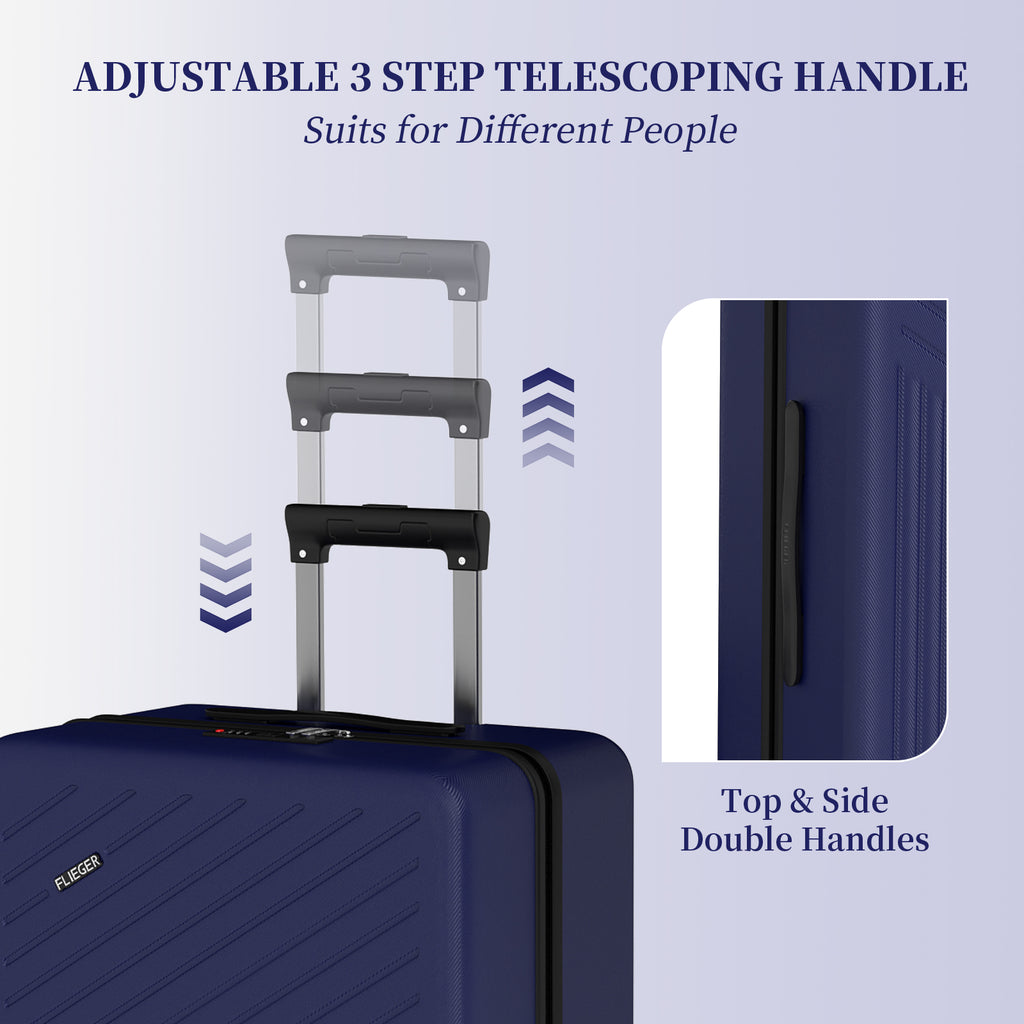 Set 4 Trolley ABS 12/20/24/28 pollici - Blu Navy (071)
