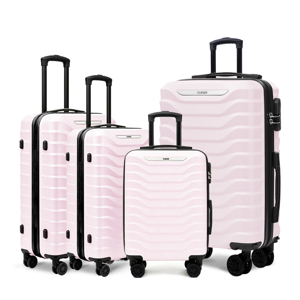 Set valigie ABS 4 pezzi 18/20/26/28 - Rosa (029)