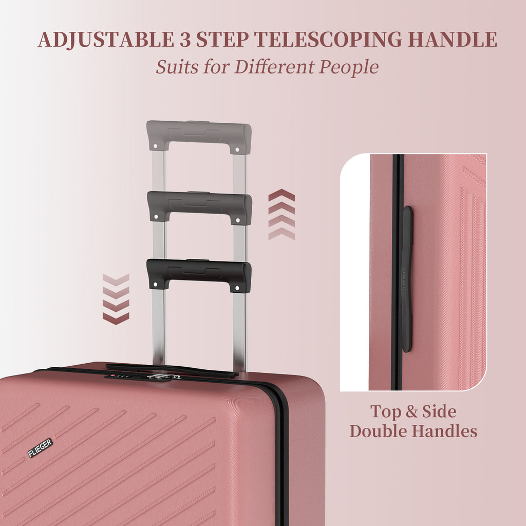 Set 4 Trolley ABS 12/20/24/28 pollici - Oro Rosa (071)