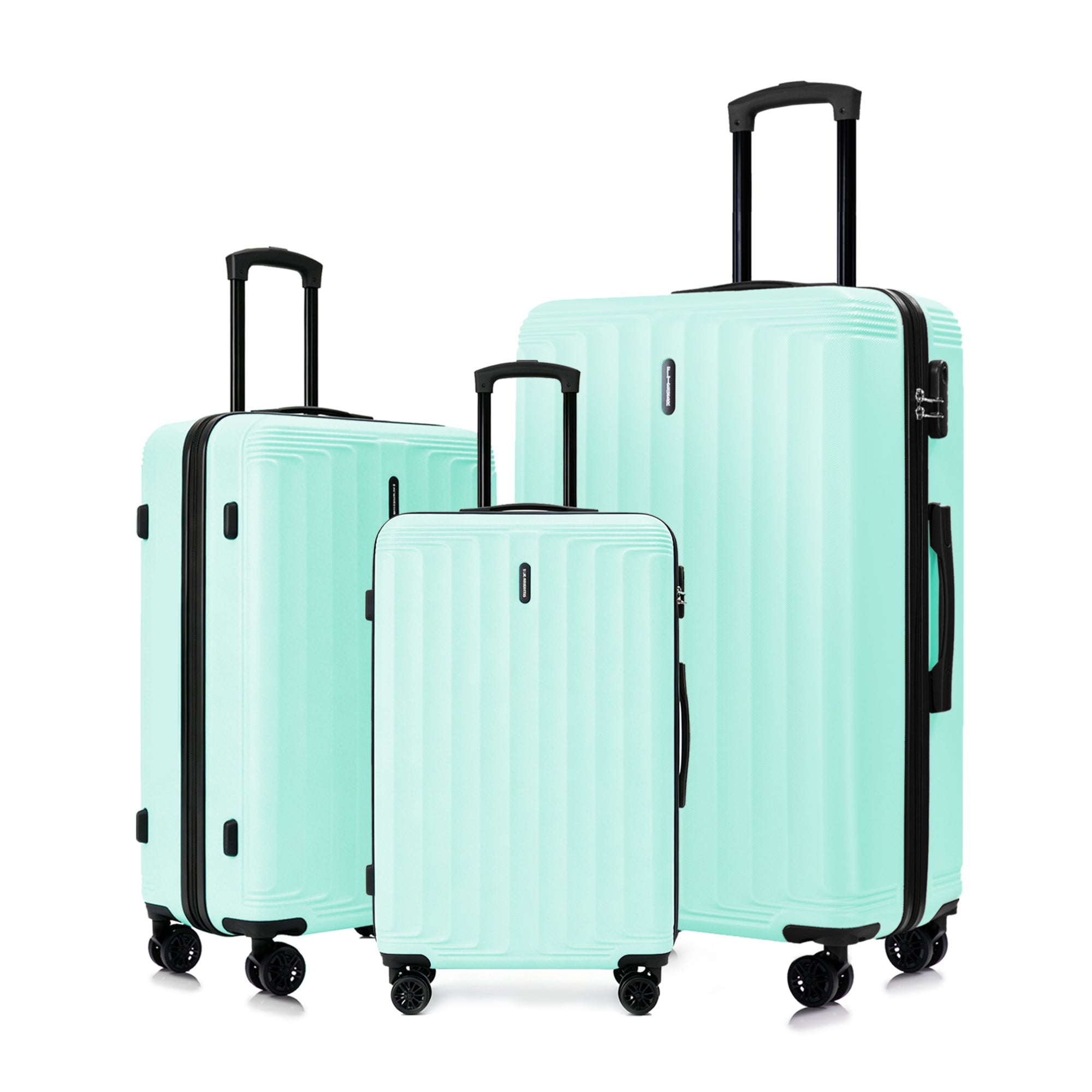 Set valigie ABS 3 pezzi 20/24/28 – Verde （042）