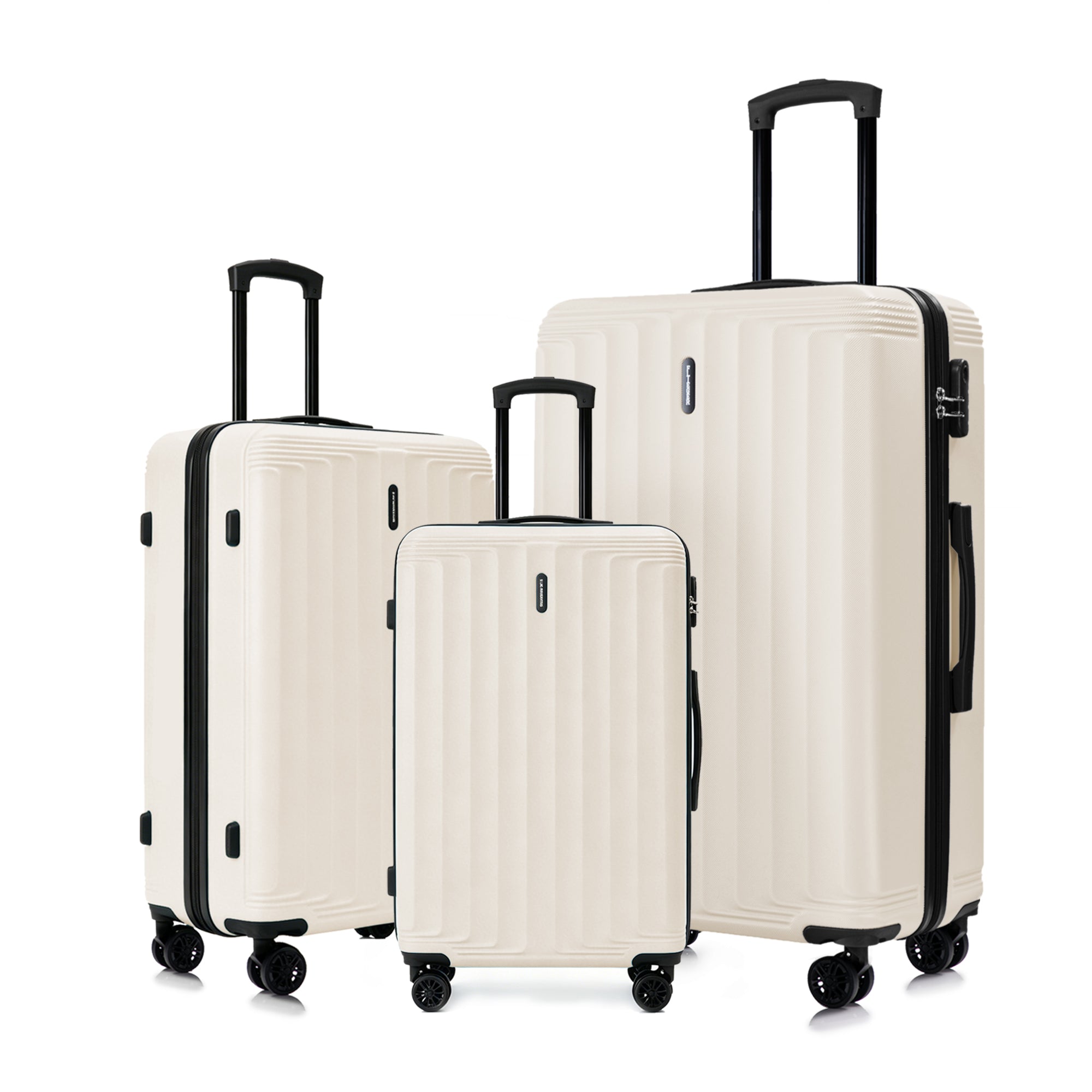 Set valigie ABS 3 pezzi 20/24/28– Beige（042）
