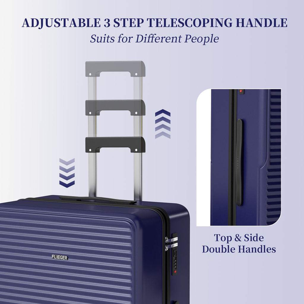 Set 4 Trolley ABS 12/20/24/28 pollici - Blu Navy (069)
