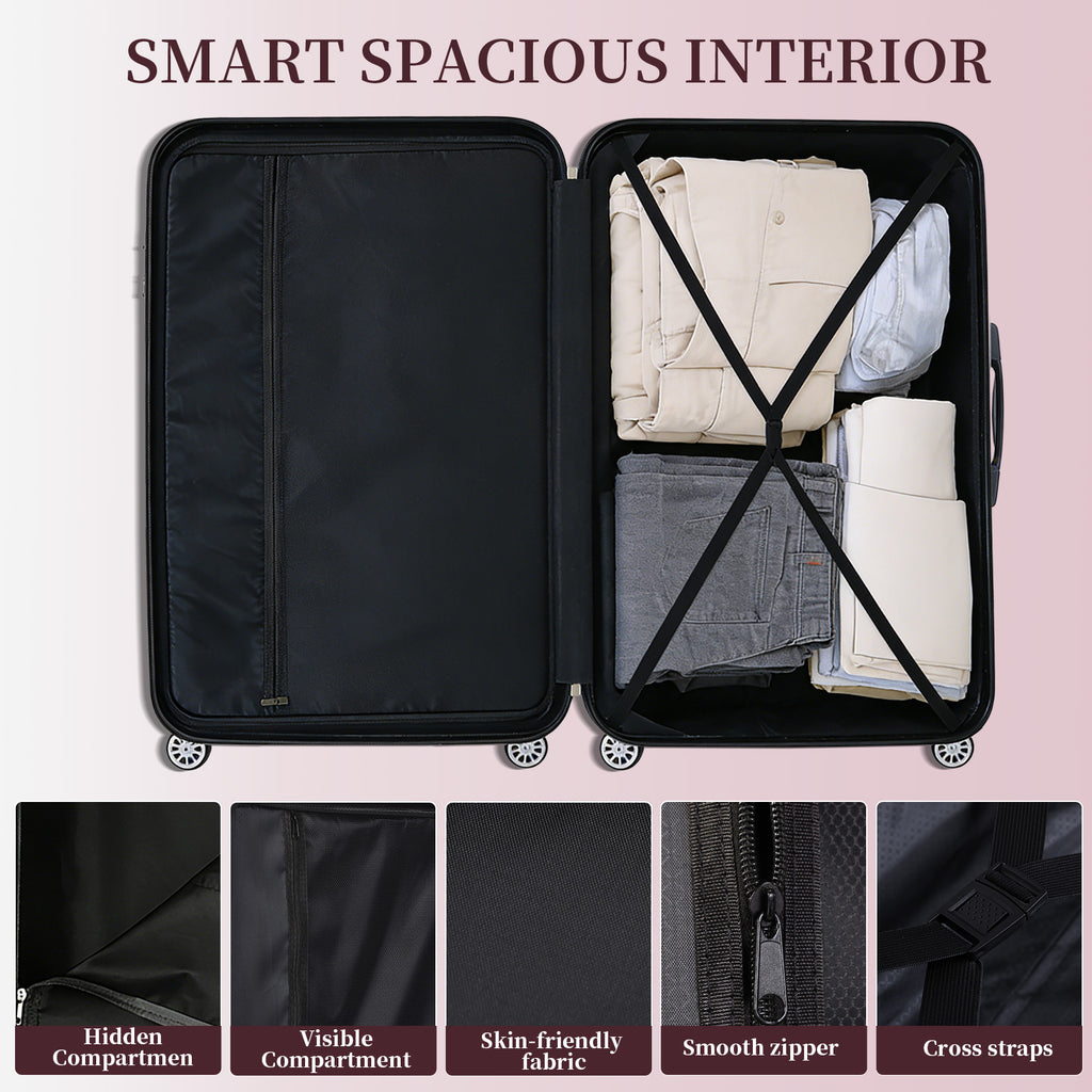 Set valigie in ABS da 5 pezzi (20"/26"/28"/30"/32") – Bordeaux（075）