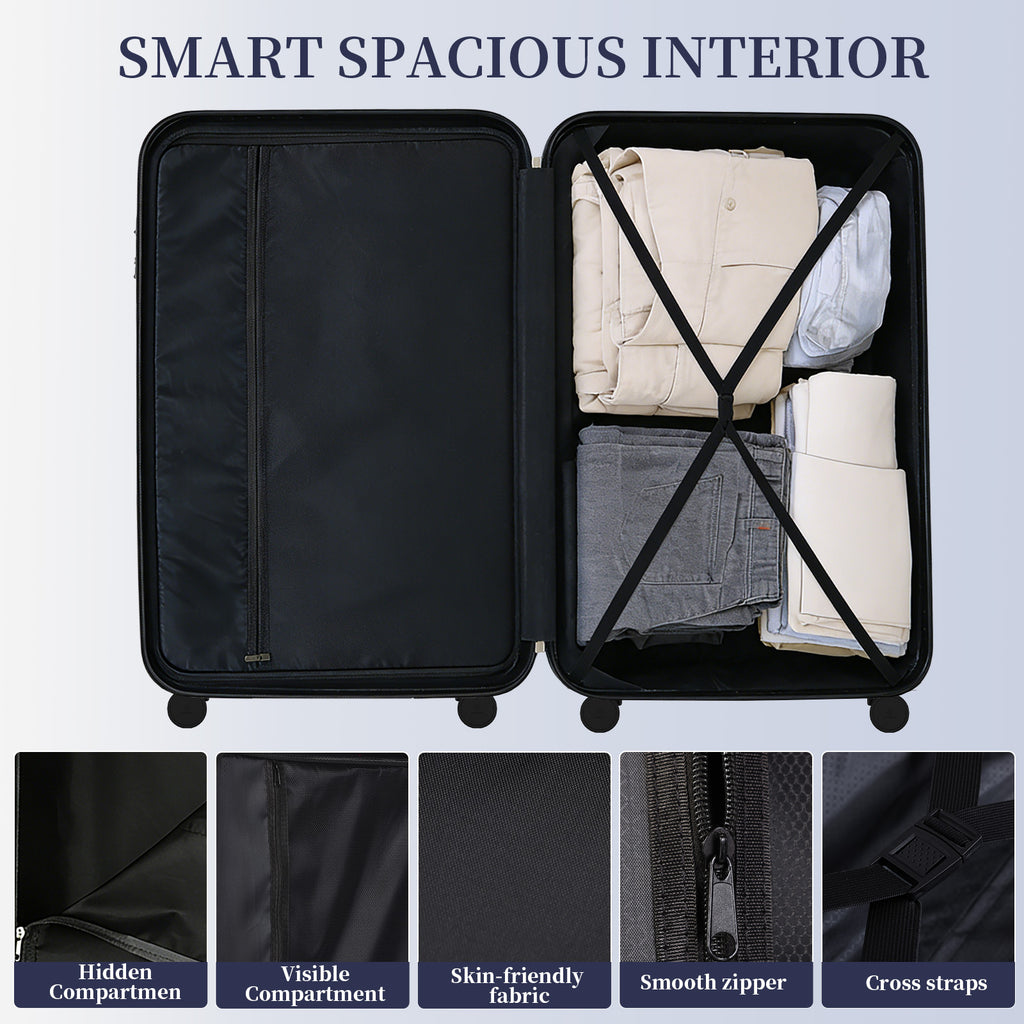 Set 4 Trolley ABS 12/20/24/28 pollici - Blu Navy (073)