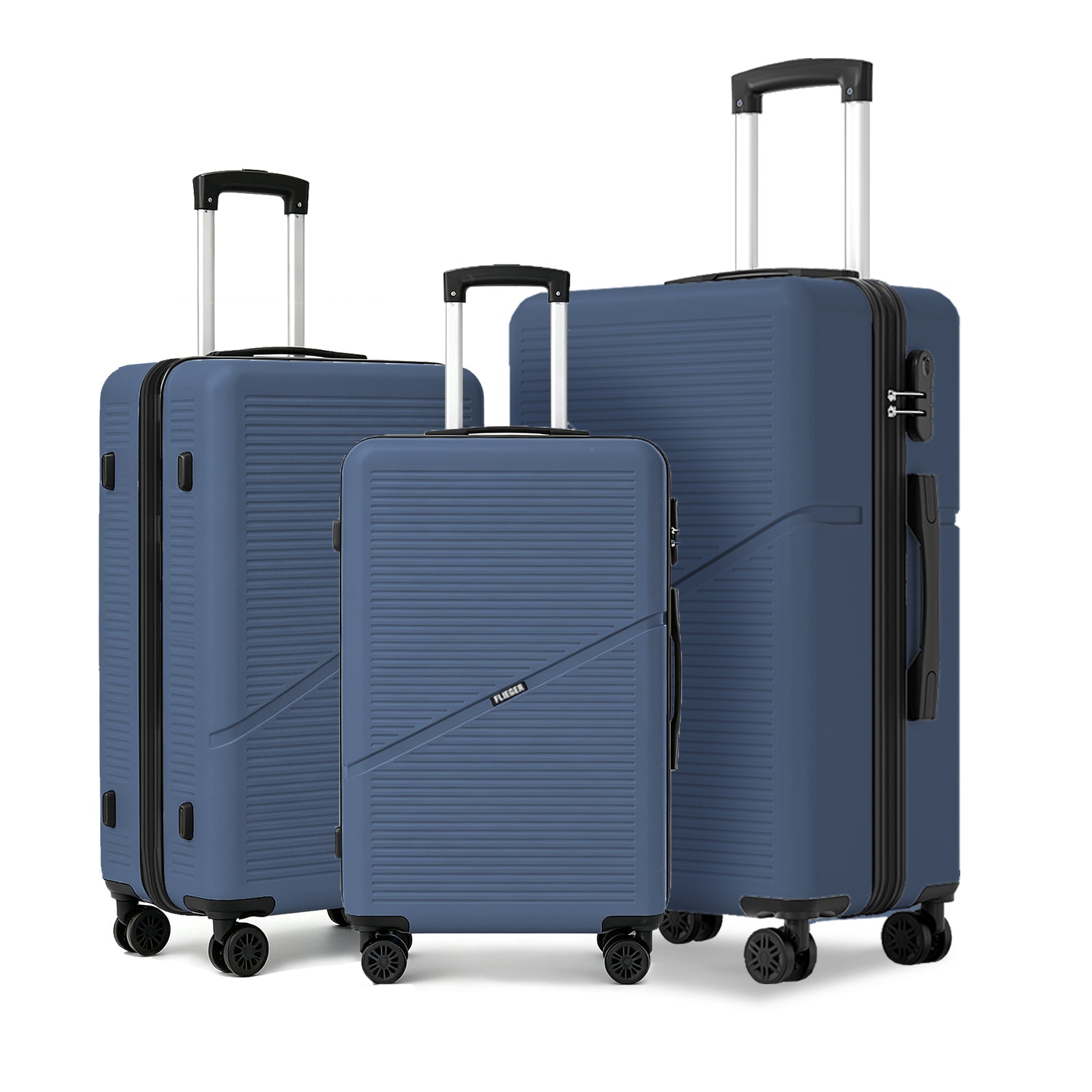 Set 3 Trolley ABS 20/24/28 pollici - Blu Navy (041)