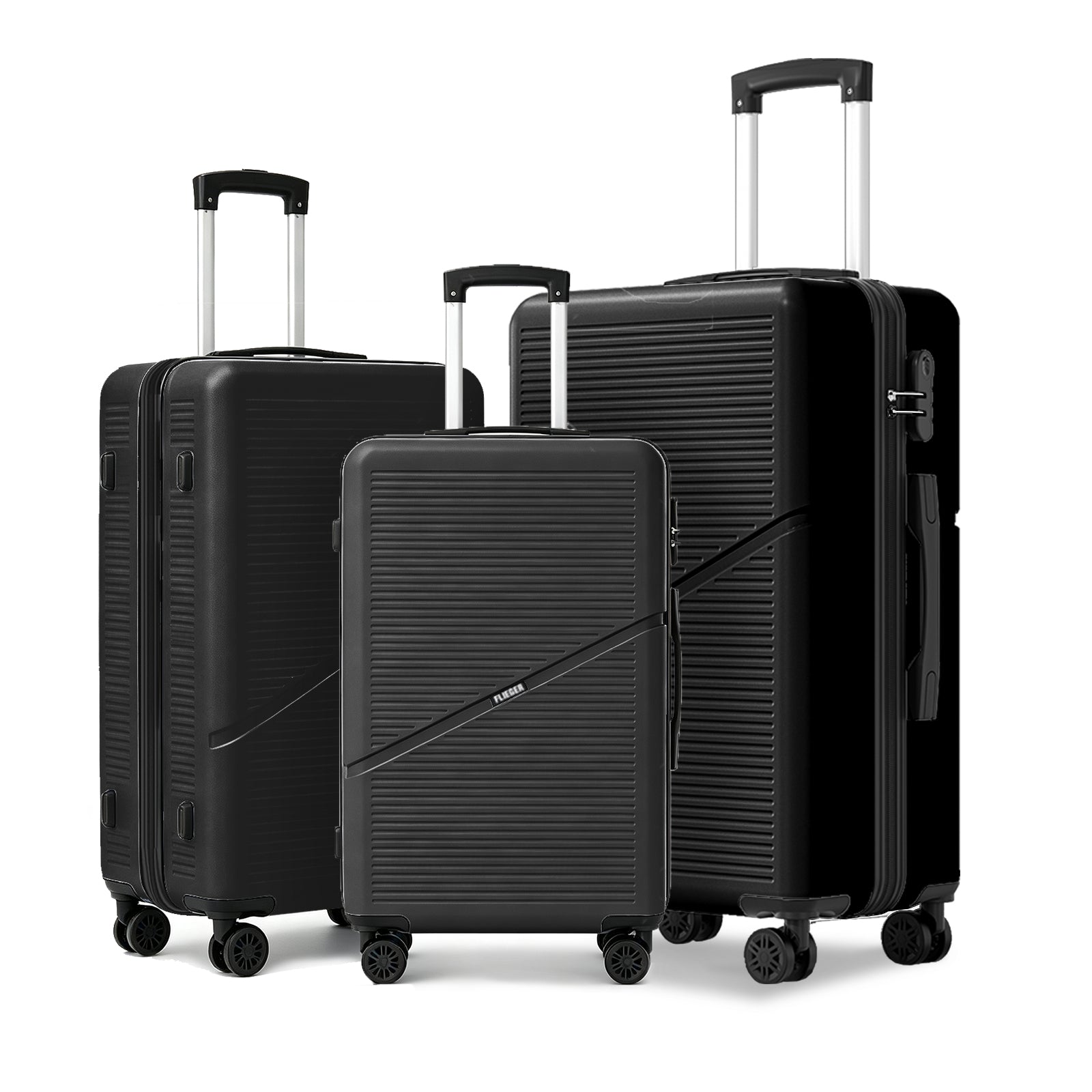Set 3 Trolley ABS 20/24/28 pollici - Nero (041)