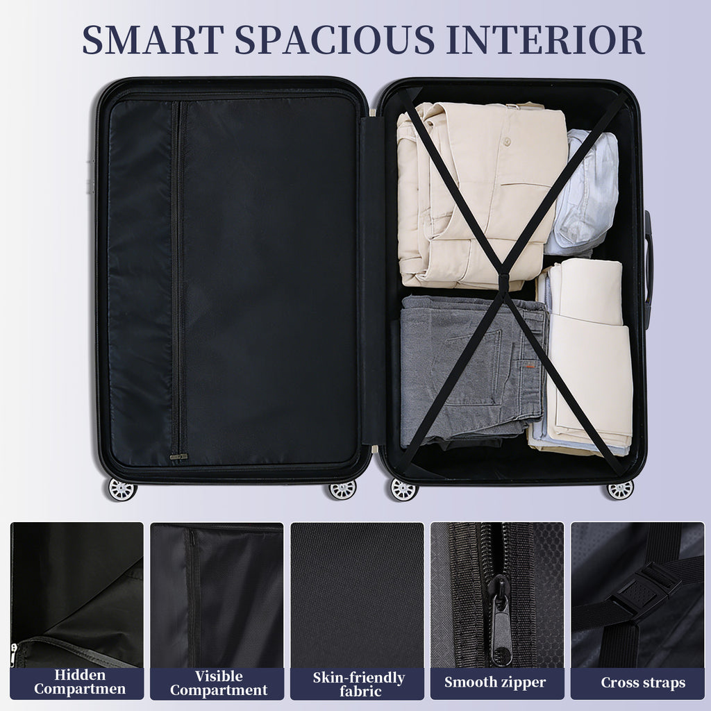 Set valigie in ABS da 5 pezzi (20"/26"/28"/30"/32") – Blu royal（075）