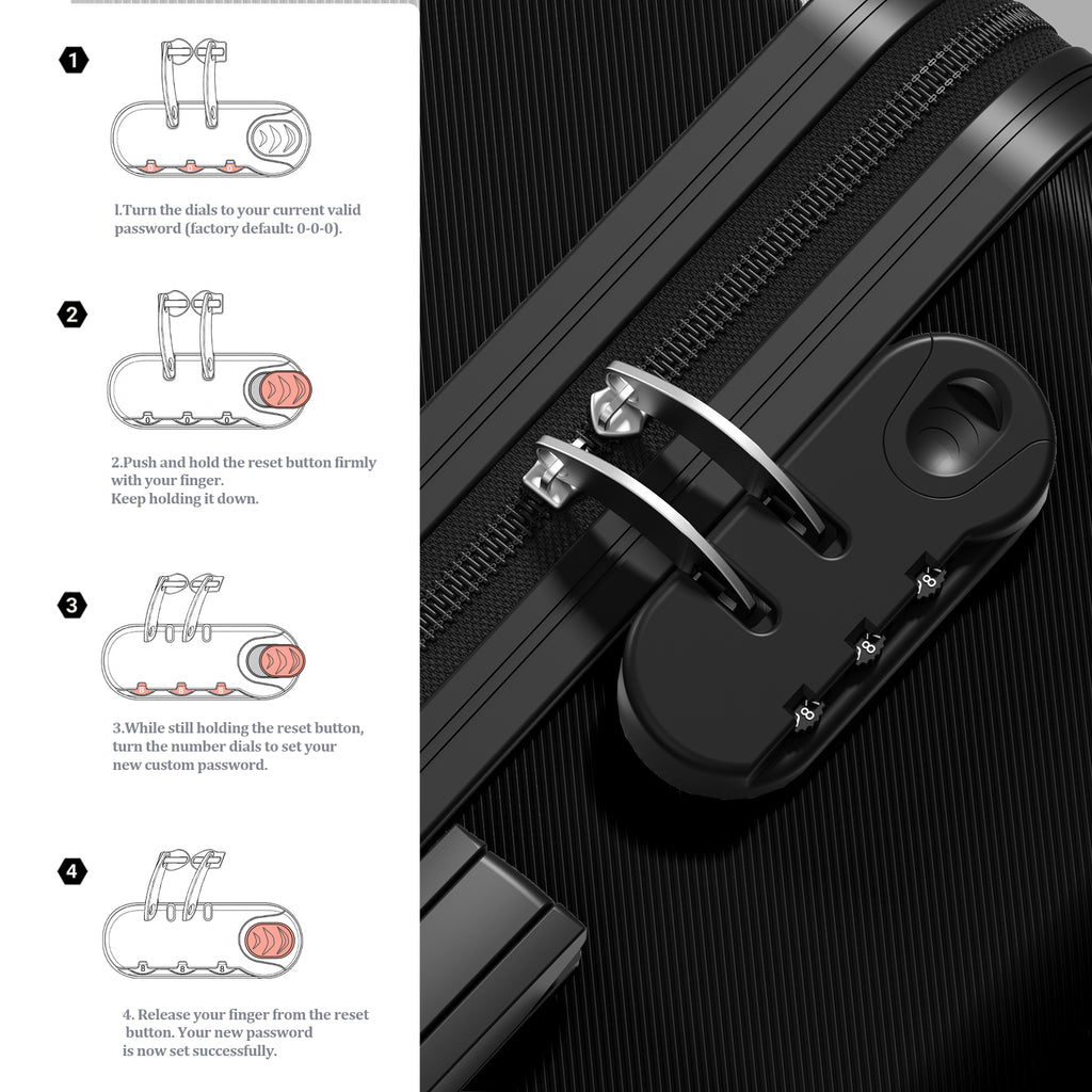 Set 3 Trolley ABS 20/24/28 pollici - Nero (041)