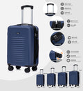 Set 4 Trolley ABS 18/20/24/28 pollici - Blu Navy (043)