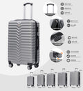 Set valigie in ABS da 5 pezzi (20"/26"/28"/30"/32") – Grigio argento(046)