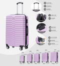 Set valigie in ABS da 5 pezzi (20"/26"/28"/30"/32") – Viola(046)