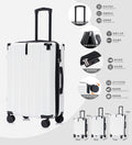 Set valigie in ABS+pc da 3 pezzi (20"/24"/28") – Bianco（050）