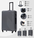 Set valigie ABS 3 pezzi 20/24/28, grigio ferro（057）